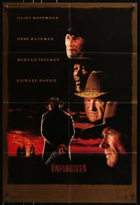 7b950 UNFORGIVEN 1sh 1992 Clint Eastwood, Gene Hackman, Richard Harris, Morgan Freeman!