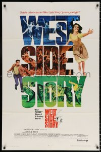 7b969 WEST SIDE STORY 1sh R1968 Academy Award winning classic musical, Natalie Wood, Beymer!