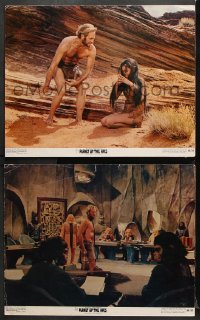 7c917 PLANET OF THE APES 2 color 11x14 stills 1968 Charlton Heston, Linda Harrison, classic sci-fi!