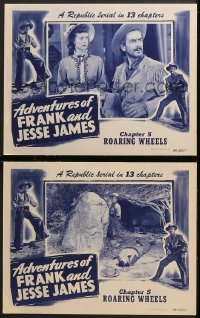 7c750 ADVENTURES OF FRANK & JESSE JAMES 2 chapter 5 LCs 1948 Clayton Moore, Noel Neill, Roaring Wheels!