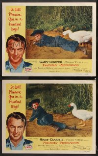 7c816 FRIENDLY PERSUASION 2 LCs 1956 Gary Cooper, pretty Dorothy McQuire, Anthony Perkins!