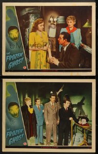 7c817 FROZEN GHOST 2 LCs 1944 Lon Chaney Jr, Evelyn Ankers, the screen's newest Inner Sanctum Mystery!
