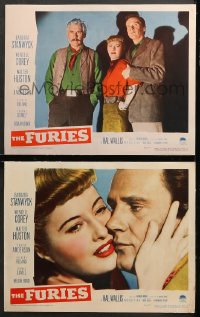 7c821 FURIES 2 LCs 1950 Barbara Stanwyck, Walter Huston, Wendell Corey, Anthony Mann directed!
