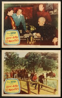 7c825 GENE AUTRY & THE MOUNTIES 2 LCs 1950 Gene Autry & Champion ride with the Canadian Mounted Police!