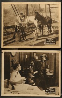 7c828 GOLD & THE GIRL 2 LCs 1925 undercover agent Buck Jones in a thrilling drama of the Golden West!