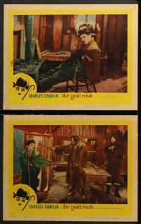 7c829 GOLD RUSH 2 LCs R1959 cool images from Charlie Chaplin classic!