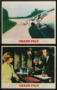 7c832 GRAND PRIX 2 LCs 1967 one with great image of James Garner going 150mph in race car on track!