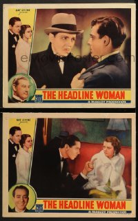 7c843 HEADLINE WOMAN 2 LCs 1935 Heather Angel, Roger Pryor, Ford Sterling, Conway Tearle!