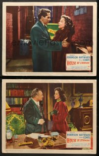 7c850 HOUSE OF STRANGERS 2 LCs 1949 Susan Hayward with Edward G. Robinson, Richard Conte!