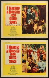 7c853 I MARRIED A MONSTER FROM OUTER SPACE 2 LCs 1958 Gloria Talbott, Tom Tryon, sci-fi horror!!