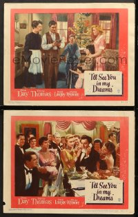 7c854 I'LL SEE YOU IN MY DREAMS 2 LCs 1952 Doris Day & Danny Thomas are Makin' Whoopee, Curtiz!
