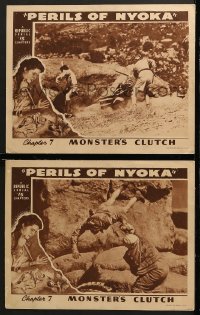 7c916 PERILS OF NYOKA 2 chapter 7 LCs 1942 Republic serial, Kay Aldridge, Monster's Clutch!