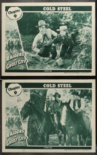 7c923 RAIDERS OF GHOST CITY 2 chapter 9 LCs 1944 Dennis Moore western serial, Cold Steel!