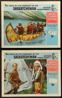 7c937 SASKATCHEWAN 2 LCs 1954 Canadian Mountie Alan Ladd & sexy Shelley Winters!
