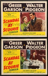 7c940 SCANDAL AT SCOURIE 2 LCs 1953 great images of pretty Greer Garson & Walter Pidgeon!