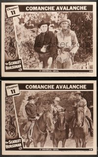 7c943 SCARLET HORSEMAN 2 chapter 11 LCs 1946 Paul Guilfoyle, western serial, Comanche Avalanche!