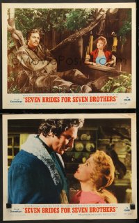 7c952 SEVEN BRIDES FOR SEVEN BROTHERS 2 LCs 1954 captive girls dream of themselves as June Brides!