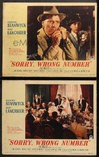 7c963 SORRY WRONG NUMBER 2 LCs 1948 policeman arrests Lancaster at movie's climax & wedding scene!