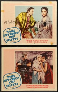 7c969 STORY OF RUTH 2 LCs 1960 great images of Elana Eden in the title role, Tom Tryon!