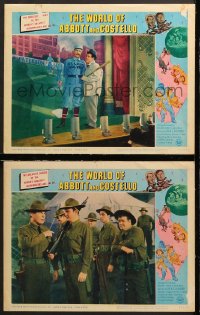 7c996 WORLD OF ABBOTT & COSTELLO 2 LCs 1965 w/Bud & Lou performing famous Who's on First routine!
