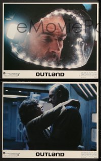 7c223 OUTLAND 8 LCs 1981 Sean Connery is the only law on Jupiter's moon, Peter Boyle, sci-fi!