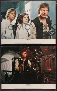 7c274 STAR WARS 8 color 11x14 stills 1977 George Lucas classic epic, Luke, Leia, great images!