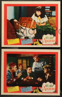 7c478 ALGIERS 4 LCs R1953 great images of Charles Boyer & sexy Hedy Lamarr, Hale, Calleia!