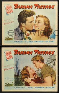 7c369 BAHAMA PASSAGE 6 LCs 1941 great images of Madeleine Carroll & a young Sterling Hayden!