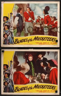 7c599 BLADES OF THE MUSKETEERS 3 LCs 1953 Budd Boetticher's version of the Alexander Dumas classic!