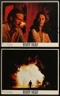 7c483 BODY HEAT 4 LCs 1981 Lawrence Kasdan, great close up of sexy Kathleen Turner & William Hurt!