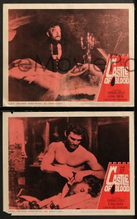 7c374 CASTLE OF BLOOD 6 LCs 1964 Edgar Allan Poe, horror, Barbara Steele, George Riviere!