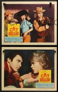 7c607 CAT BALLOU 3 LCs 1965 sexy cowgirl Jane Fonda, cowboys Michael Callan, Dwayne Hickman!