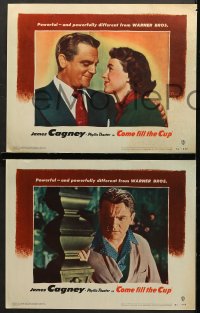 7c085 COME FILL THE CUP 8 LCs 1951 alcoholic James Cagney in a stare down with Raymond Massey!
