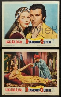 7c101 DIAMOND QUEEN 8 LCs 1953 Fernando Lamas, Gilbert Roland & sexy jungle beauty Arlene Dahl!