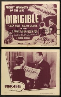 7c102 DIRIGIBLE 8 LCs R1949 Frank Capra, Jack Holt, Fay Wray, mighty mammoth of the air, Cravath art