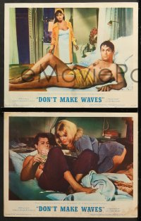 7c105 DON'T MAKE WAVES 8 LCs 1967 Tony Curtis, super sexy Sharon Tate & Claudia Cardinale!