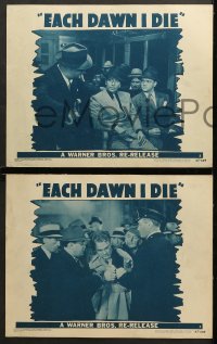 7c492 EACH DAWN I DIE 4 LCs R1947 James Cagney & George Raft, William Keighley directed!
