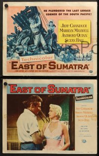 7c111 EAST OF SUMATRA 8 LCs 1954 Jeff Chandler, sexy Marilyn Maxwell, Anthony Quinn, Suzan Ball!