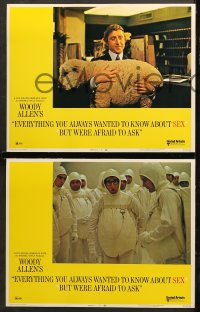 7c341 EVERYTHING YOU ALWAYS WANTED TO KNOW ABOUT SEX 7 LCs 1972 Woody Allen, great wacky images!