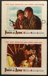 7c129 FORCE OF ARMS 8 LCs 1951 William Holden & Nancy Olson met under fire & their love flamed!