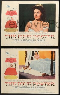 7c131 FOUR POSTER 8 LCs 1952 Rex Harrison & Lilli Palmer together in bed!