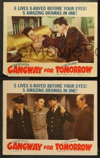 7c628 GANGWAY FOR TOMORROW 3 LCs 1943 Margo, John Carradine & Robert Ryan have their lives X-rayed!