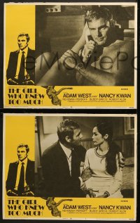 7c138 GIRL WHO KNEW TOO MUCH 8 LCs 1969 cool images of Adam West, sexy girl who was too smart!