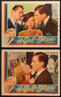 7c631 GIRL WITH IDEAS 3 LCs 1937 great images of Wendy Barrie with Walter Pidgeon, Kent Taylor!