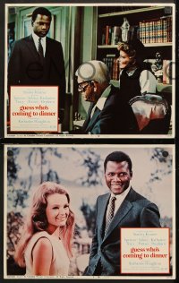 7c384 GUESS WHO'S COMING TO DINNER 6 LCs 1967 Sidney Poitier, Spencer Tracy, Katharine Hepburn!