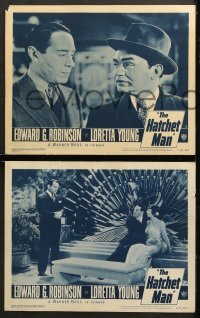 7c506 HATCHET MAN 4 LCs R1949 Edward G. Robinson, Young, racketeers vs the Tongs in Chinatown!