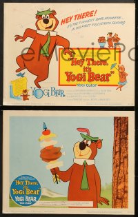 7c152 HEY THERE IT'S YOGI BEAR 8 LCs 1964 Hanna-Barbera, Yogi's first full-length feature!
