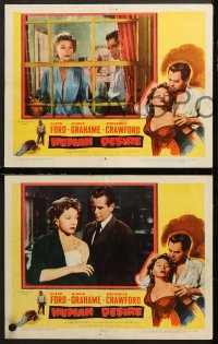 7c637 HUMAN DESIRE 3 LCs 1954 Gloria Grahame born to be bad, kissed & to make trouble!