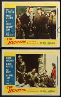 7c638 HUNTERS 3 LCs 1958 Korean War jet pilot drama, Robert Mitchum & Robert Wagner!