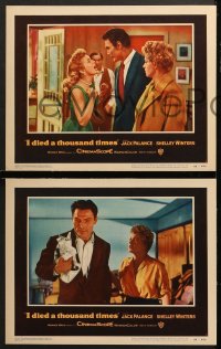 7c639 I DIED A THOUSAND TIMES 3 LCs 1955 Mad Dog Earle Jack Palance & sexy Shelley Winters!
